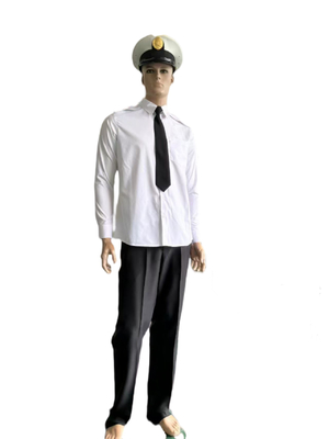 Anpassbares Sicherheitsdienst-Uniformhemd mit Krawatte, Polyester-Baumwoll-Mischung