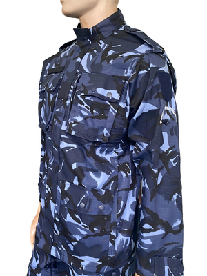 Blue Camouflage Military Army Uniform XS - 4XL Waterproof Tactical Uniform Set
