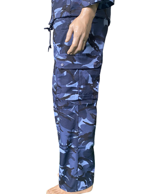 Blue Camouflage Military Army Uniform XS - 4XL Waterproof Tactical Uniform Set