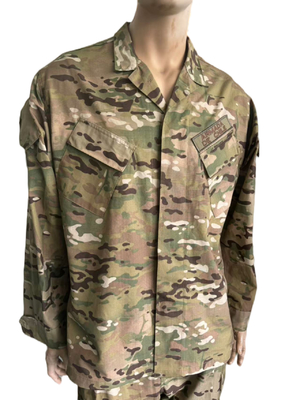 Nylon Cotton 50 / 50 Army ACU Uniform Set Customizable Camouflage Multicam ACU Uniform
