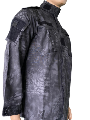 Durable ACU Black Camo Military Uniform Tactical Uniform Outdoor Combat Training Suit