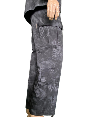 Durable ACU Black Camo Military Uniform Tactical Uniform Outdoor Combat Training Suit
