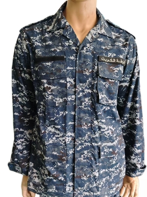 Digital Blue Camouflage BDU Military Uniform Army Military Uniform 65 Polyester 35 Cotton