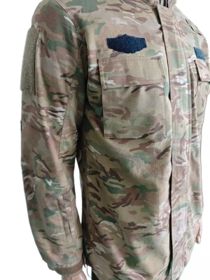 Militärjacke mit Reißverschluss und Velcro-Taschen