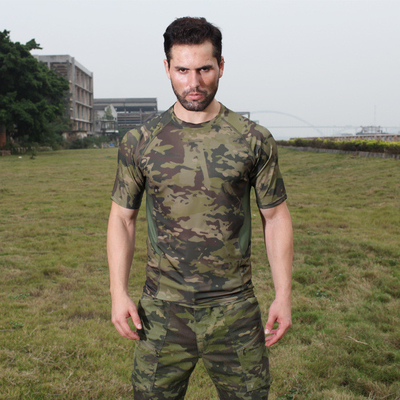 Herren Tarnung Taktisches Combat Shirt Schnell Trocknend Outdoor Sport