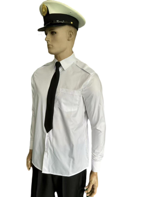 Anpassbares Sicherheitsdienst-Uniformhemd mit Krawatte, Polyester-Baumwoll-Mischung