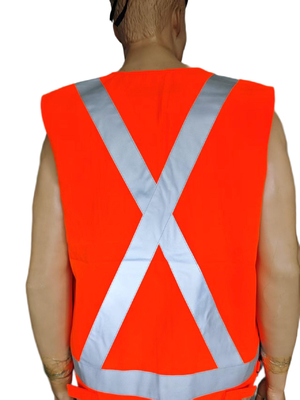 High Visibility Reflective Sicherheitsweste orange angepasst