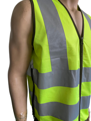 ANSI Certified High Visibility Safety Vest Fluorescent Yellow Reflective