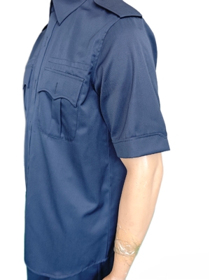 Navy Blue Summer Military Uniform Set 45 Wool 55 Polyester Short Sleeve