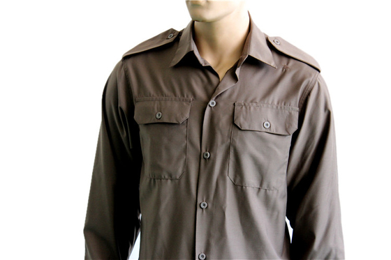 Industrial TR Fabric Workwear Uniform Casual Style Machine Washable Military Shirt Set