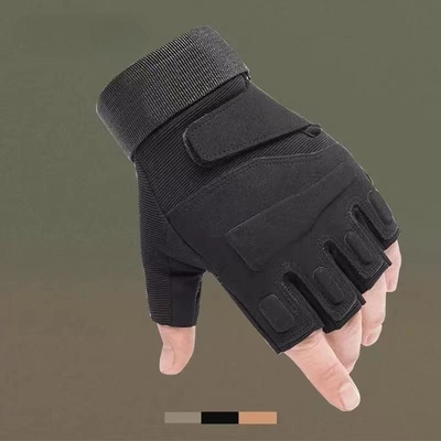 Outdoor Sport Combat Taktische Halb-Finger-Handschuhe Stoßfest für Outdoor-Schießen Wandern