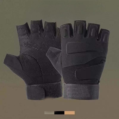 Outdoor Sport Combat Taktische Halb-Finger-Handschuhe Stoßfest für Outdoor-Schießen Wandern