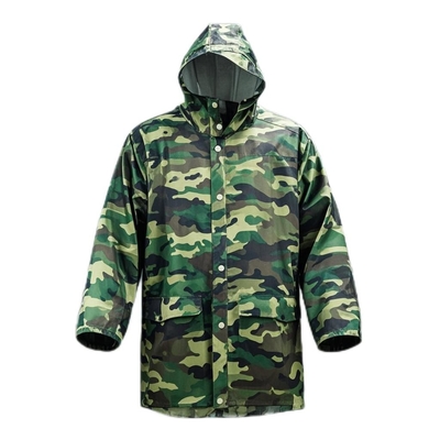 Polyester Regenponcho im Militärstil für Sicherheitskräfte, wasserdichter taktischer Regenmantel für Herren