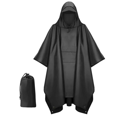 Polyester PU Coating Military Poncho Raincoat Waterproof For Outdoor Activities And Travel