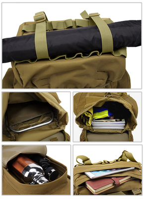 Camouflage Military Tactical Backpack Multifunctional 65L With Double Shoulder Straps