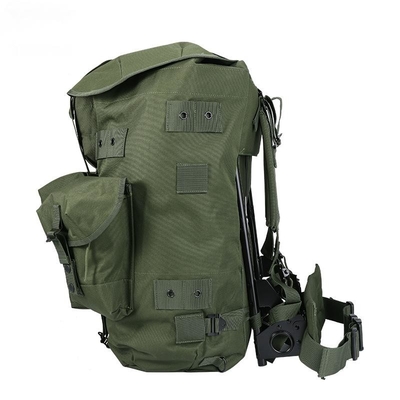 Iron Frame Olive Green Tactical Backpack Around 55L Outdoor Camping Backpack