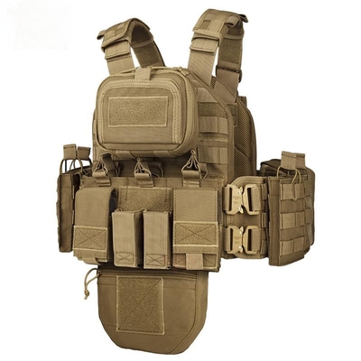 CS Field Protective Camouflage Combat Waistcoat Khaki 1000D Fabric Multifunctional