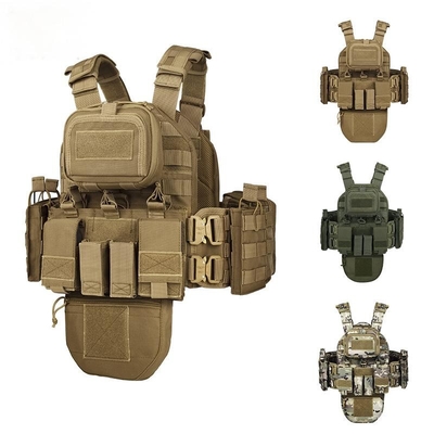CS Field Protective Camouflage Combat Waistcoat Khaki 1000D Fabric Multifunctional
